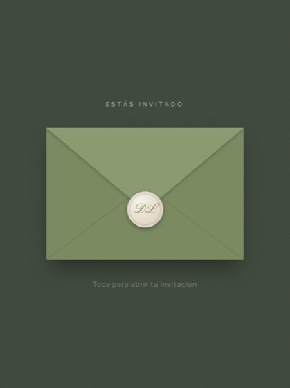 Invitación estilo Collage — sobre