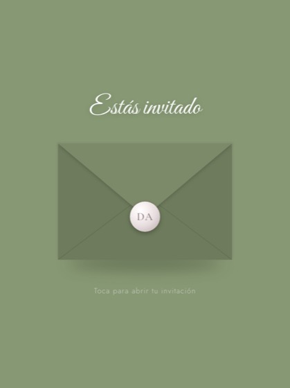 Invitación estilo Perlas — sobre