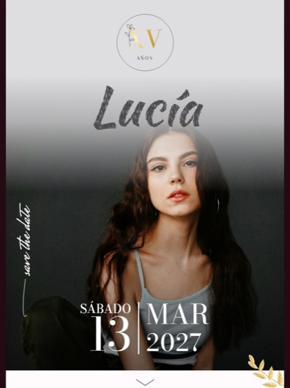 Invitación de XV estilo Moderno — portada